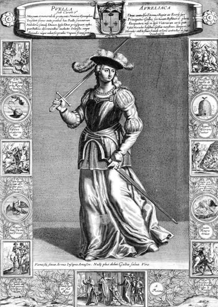 Joan of Arc, the Maid of Orleans, 15th century French patriot and martyr, 18th century. Artist: Unknown