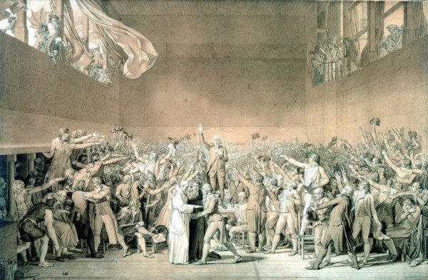 'Tennis Court Oath, June 20 1789', Paris (1791). Artist: Jacques-Louis David