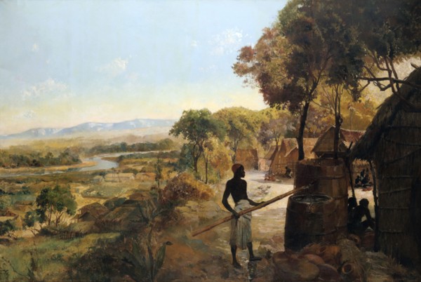 'The Native Village on the River', 1900. Artist: Unknown