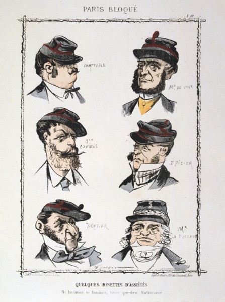 'Quelques Binettes d'Assieges', 1870-1871. Artist: Anon