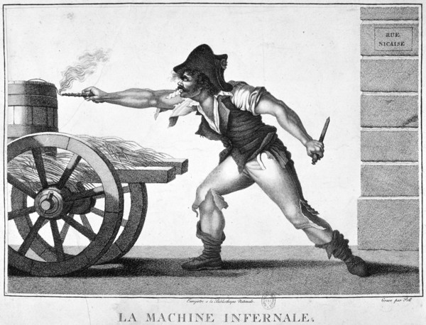 'The Explosive Device', 24 December, 1800, 19th century. Artist: Unknown