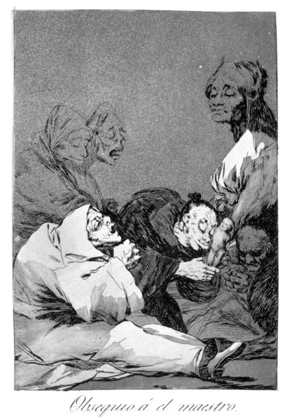 'A gift for the master', 1799. Artist: Francisco Goya