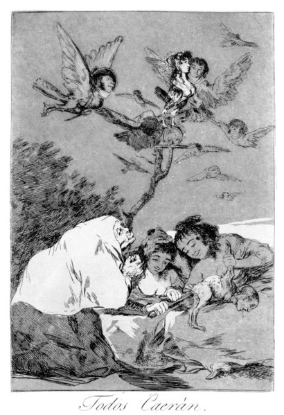 'All will fall', 1799. Artist: Francisco Goya