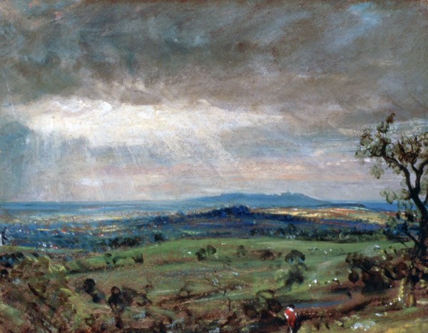 'Hampstead Heath with Harrow in the Distance', c1821. Artist: John Constable