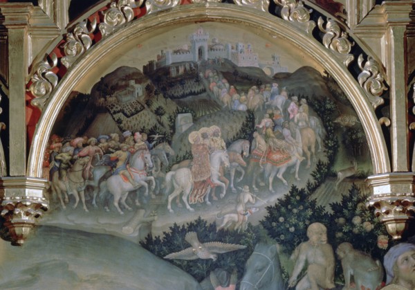 'Adoration of the Magi' (The Strozzi Altarpiece), (detail), 1423. Artist: Gentile da Fabriano