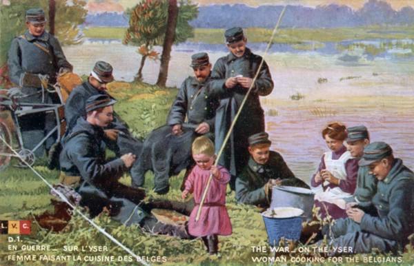 'The War on the Yser', French WWI postcard, 1914-1918. Artist: Unknown