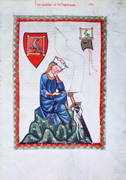 Walther von der Vogelweide, 1304-1340. Artist: Unknown