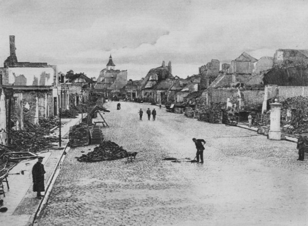 A street in Ortelsburg, Eastern Prussia, World War I, August 1915. Artist: Unknown