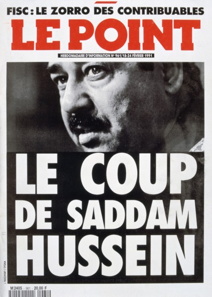 Front cover of Le Point, Febuary 1991. Artist: Unknown