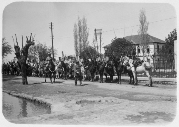Officer inspecting a mounted detatchment of the French Foreign Legion, Syria, 20th century. Artist: Unknown