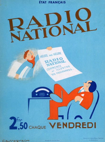Advertisement for French Radio National, 20th century. Artist: Unknown