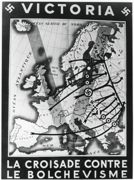 'The Crusade against Bolshevism', Vichy French propaganda poster, 1941. Artist: Unknown