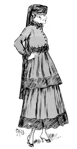 Cashmere woman's fashion with a silk border, 1915. Artist: Unknown