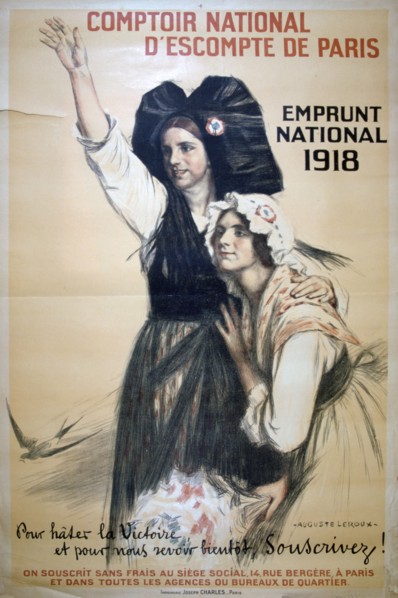 'Comptoir National d'Escompte de Paris', French World War I poster, 1918. Artist: Auguste Leroux