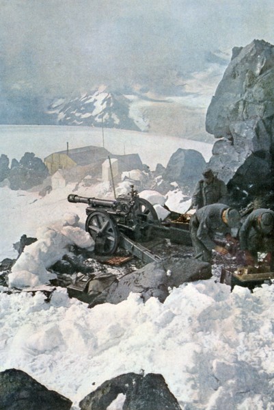 German high mountain battalion, Elbrus, Caucasus, south-east Russia, 1943. Artist: Unknown