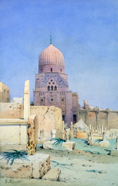 'Mosque of Sultan Barquq, Cairo', 19th century. Artist: G Pinott
