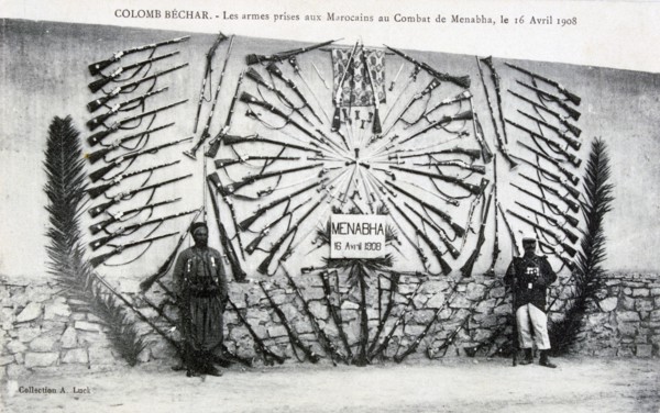 Catured arms from the battle of Menabha, Colomb-Béchar, Algeria, c1910. Artist: Unknown