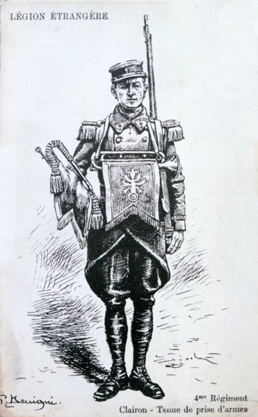 Bugler, 4th Regiment of the French Foreign Legion, 20th century. Artist: Unknown