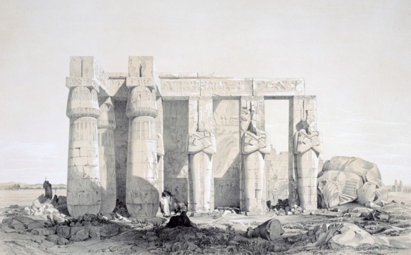 'The Ramseion', Luxor, Egypt, 19th century. Artist: George Moore