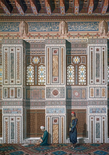 'Main Room, Mosque of Ahmed el-Bordeyny', 19th century. Artist: Emile Prisse D'Avennes