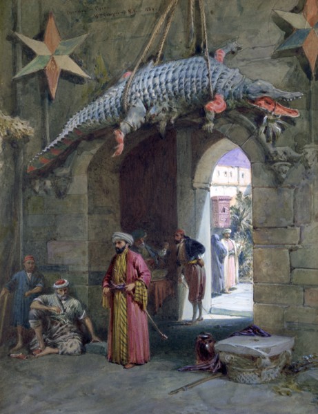 'A Doorway in Cairo', 1884. Artist: William Simpson