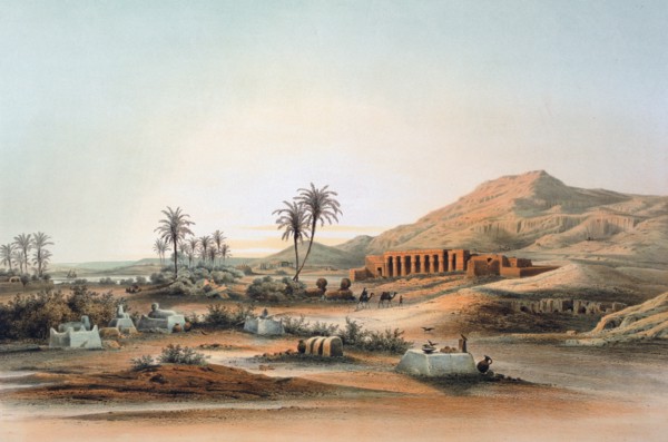 'Temple of Seti I at Qurnah', Egypt, 19th century. Artist: E Weidenbach