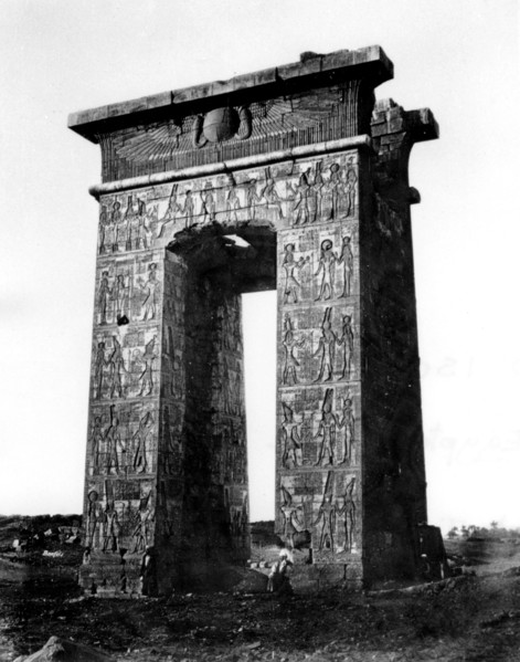 Gate to the north of Karnak, Nubia, Egypt, 1878. Artist: Felix Bonfils