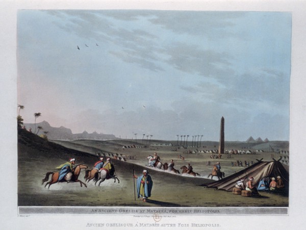 'An Ancient Obelisk at Matarea, Formerly Heliopolis', Egypt, 1801. Artist: Thomas Milton