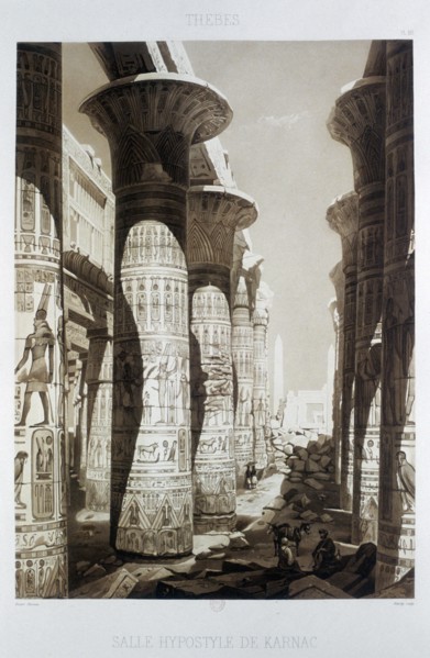 'Hypostyle Hall, Thebes, Karnak', Egypt, 1841. Artist: Himely