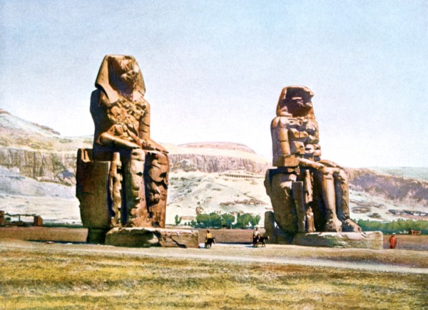 The Colossi of Memnon, Egypt, 20th Century. Artist: Unknown