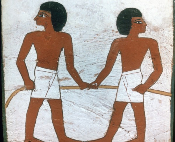 Detail of the decoration of a sarcophagus of The Lady of Madja, 18th Dynasty. Artist: Unknown
