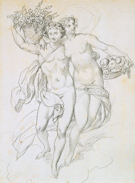 'Psyche and Cupid', c1820-1857. Artist: Achille Deveria