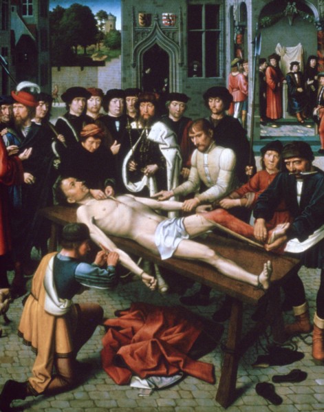 'The Flaying of Sisamnes', (detail), 1498. Artist: Gerard David