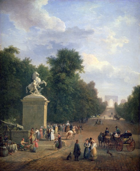 'The Entrance to the Champs-Élysées', c1804-1836. Artist: Eustache Francois Duval