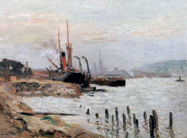 'The Seine River at Rohen', c1898-1942. Artist: Narcisse Guilbert
