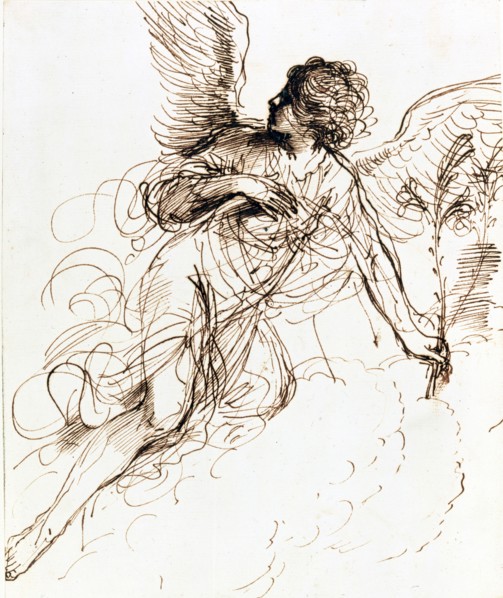 'Study of an Angel', c1611-1666. Artist: Guercino