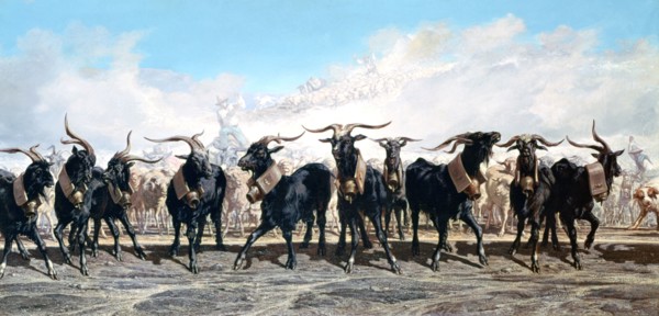 'Let us take out the herd', 1853. Artist: Emile Charles Joseph Loubon