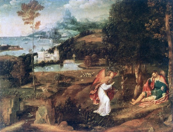 'Landscape Scene with Saint Roch', c1500-1524. Artist: Joachim Patinir