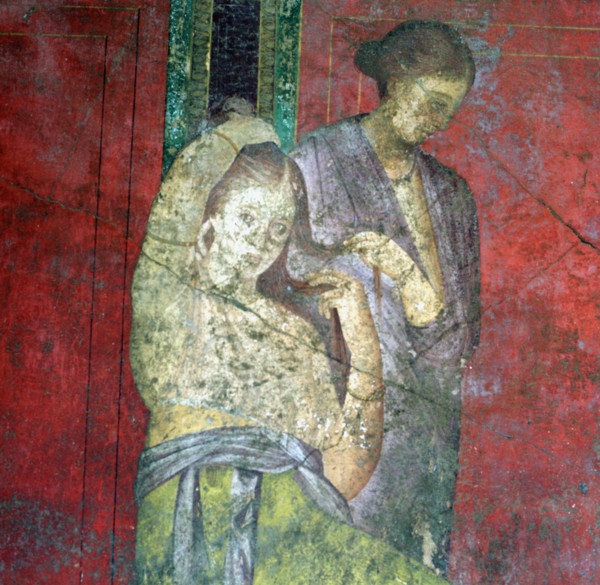 Woman Having her Hair Dressed by a Maid-Servant, 1st Century BC. Creator: Unknown.