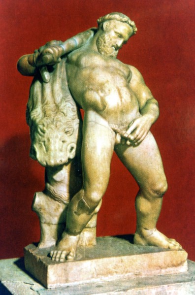 Roman statue of a drunken Hercules. Artist: Unknown