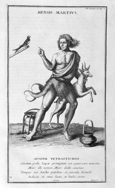 'A representation of March', 1757.  Artist: Bernard de Montfaucon