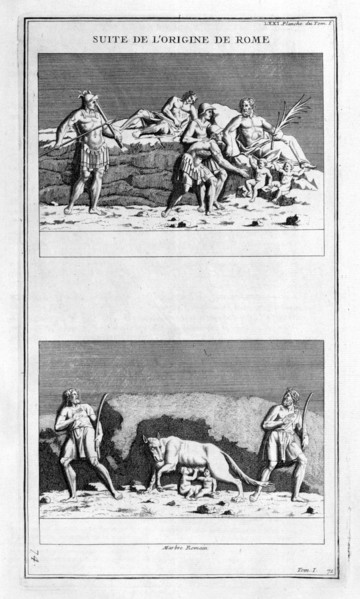'The origin of Rome', 1757. Artist: Bernard de Montfaucon