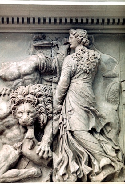 Detail from the Great Frieze of the Pergamon Altar, 180-159 BC. Artist: Unknown