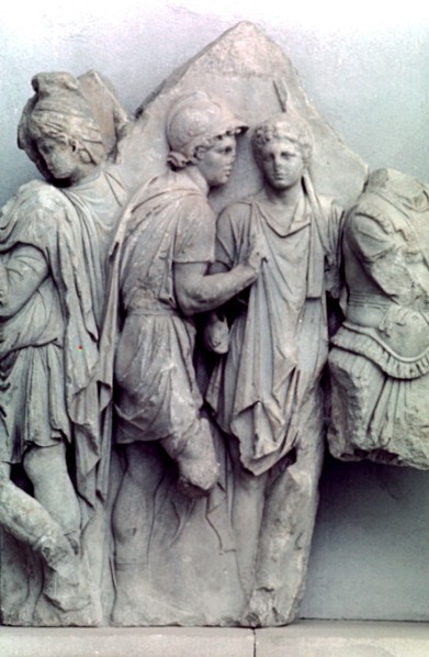 Detail from the Telephus Frieze of the Pergamon altar, 164-156 BC. Artist: Unknown