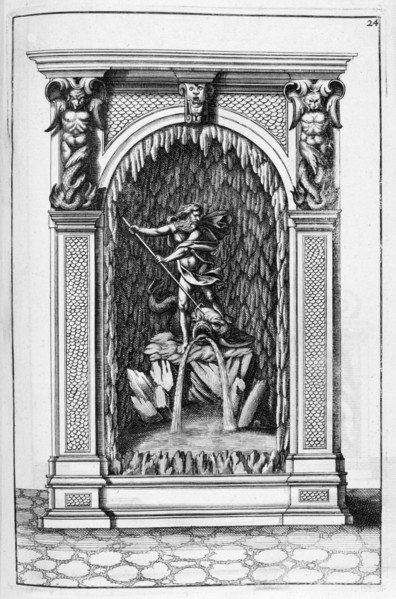 Fountain, grotto design, 1664.  Artist: Georg Andreas Bockler