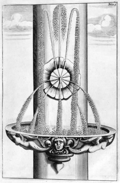 Ornamental fountain design, 1664. Artist: Georg Andreas Bockler