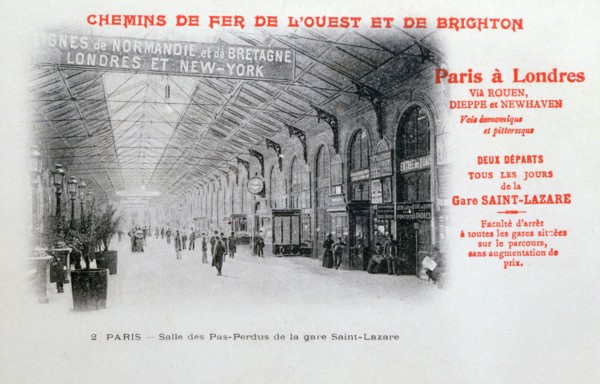 Saint-Lazare Station, Paris, c1900. Artist: Unknown