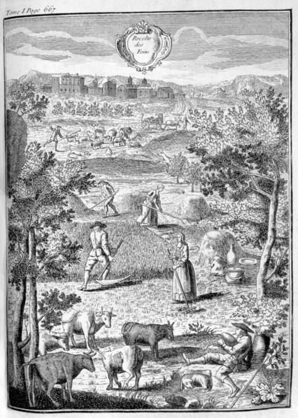 Harvesting the hay, 1775. Artist: Unknown