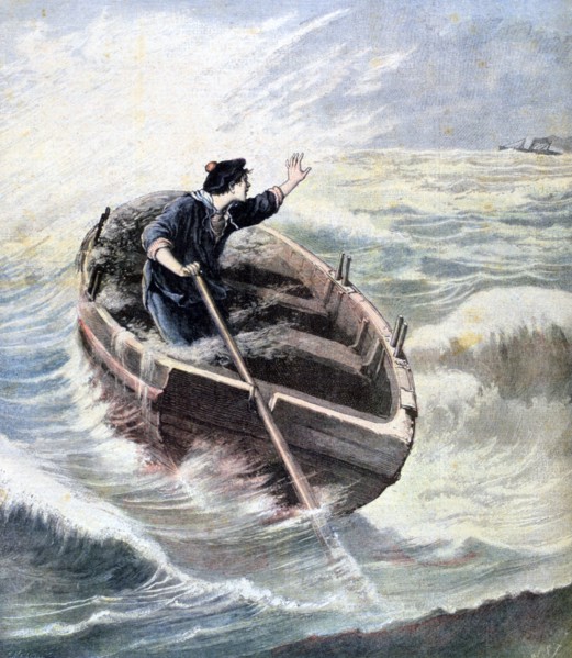 'Lost at Sea', 1891. Creator: Henri Meyer.