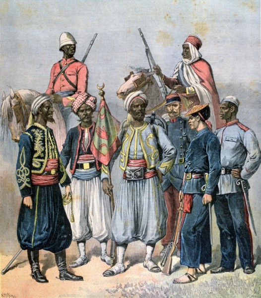 The French colonial forces, 1891.  Creator: Henri Meyer.